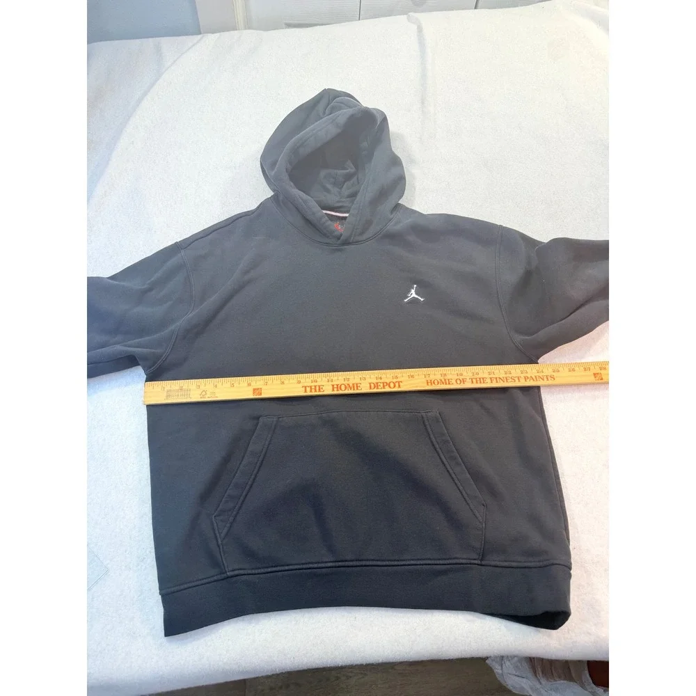 Jordan Brand Jumpman Embroidered Pullover Hoodie Black Cotton Blend Mens XL